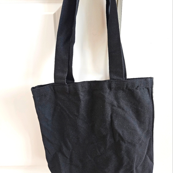 RAINBOW SMILEY FACE PRIDE TOTE BAG IN BLACK RAINBOW NWT - Picture 2 of 5